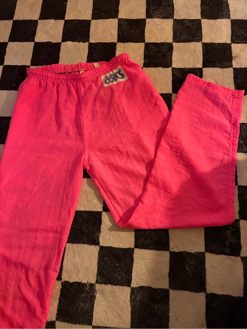 Vintage ASICS hot pink nylon pants
